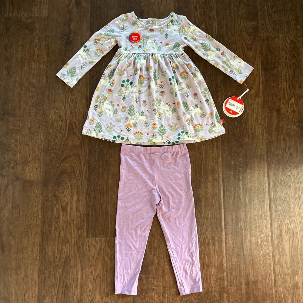 Magnetic Me Folk Magic Dress and Leggings Set 2T